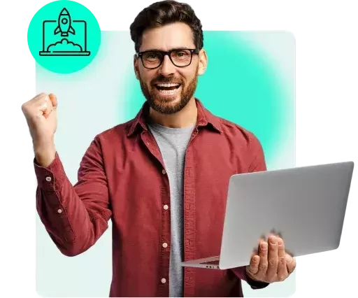 Hombre feliz con cert ssl